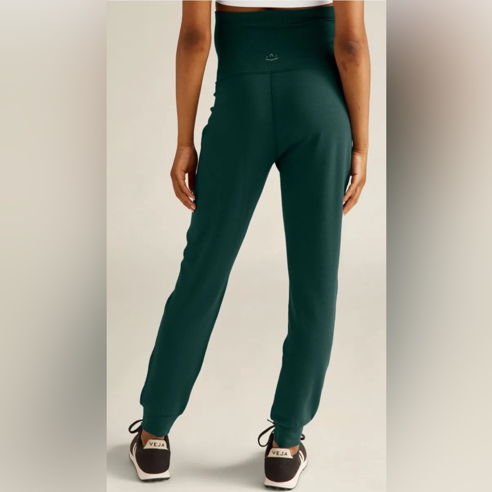 Beyond the Bump Dark Green High-Waist Track Pants